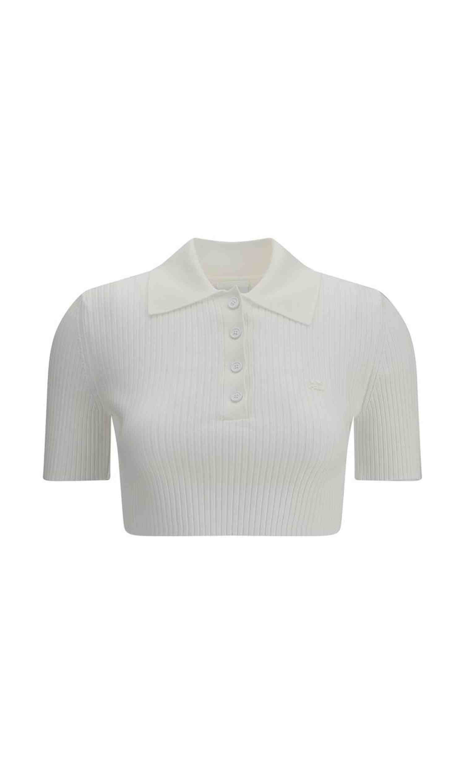 Courrėges Cropped Polo Shirt Glam Steals
