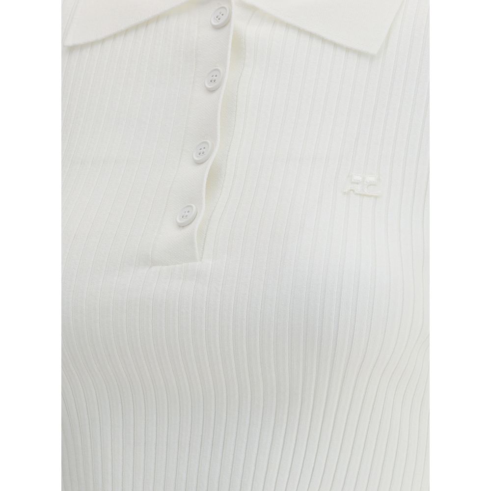 Courrėges Cropped Polo Shirt Glam Steals