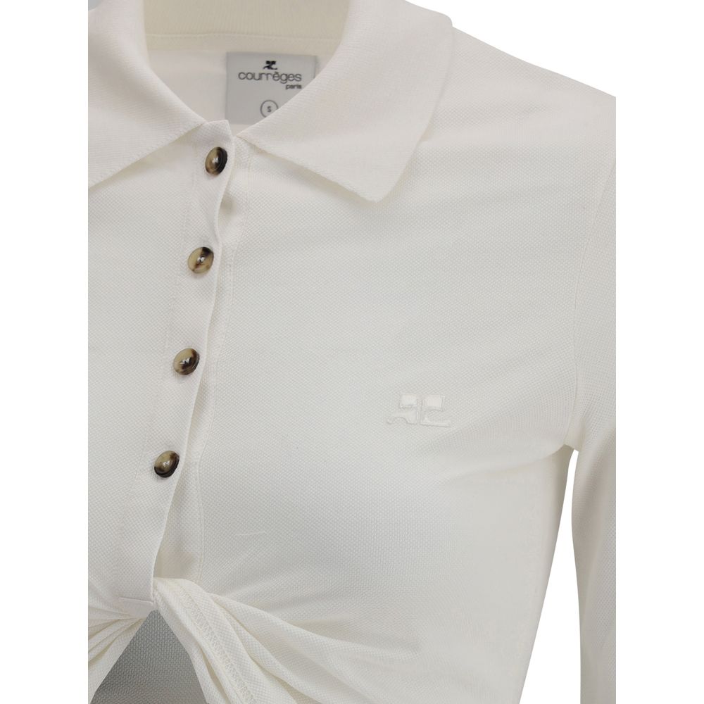 Courrėges Courrèges Polo With Twisted Detail Glam Steals