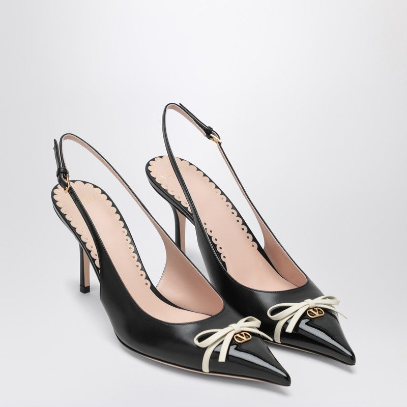 Valentino Black Garavani Pointed Slingback with Bow Glam Steals