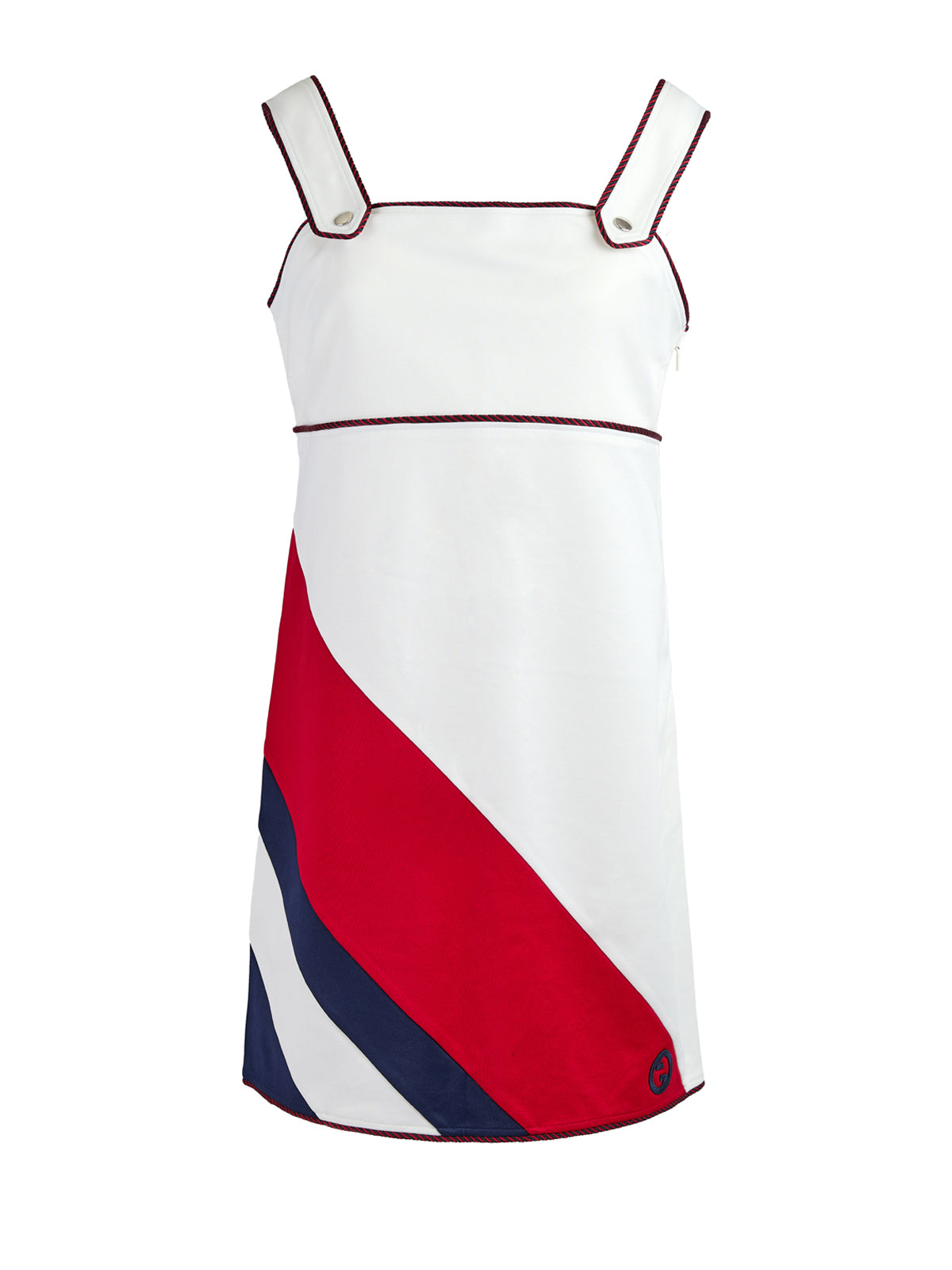 Gucci White Polyester And Cotton Short Dress - Dresses - For Women - GlamSteals