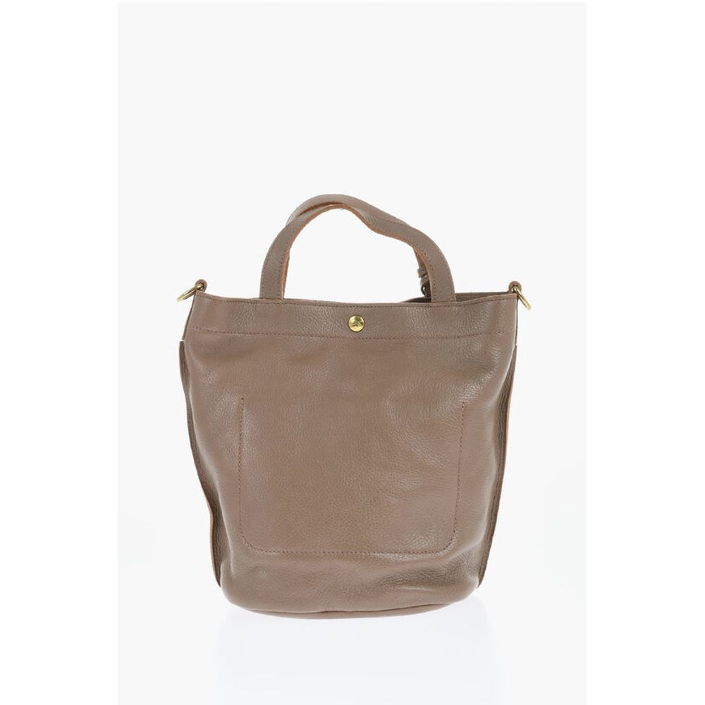 Il Bisonte Beige Leather Shoulder Bag