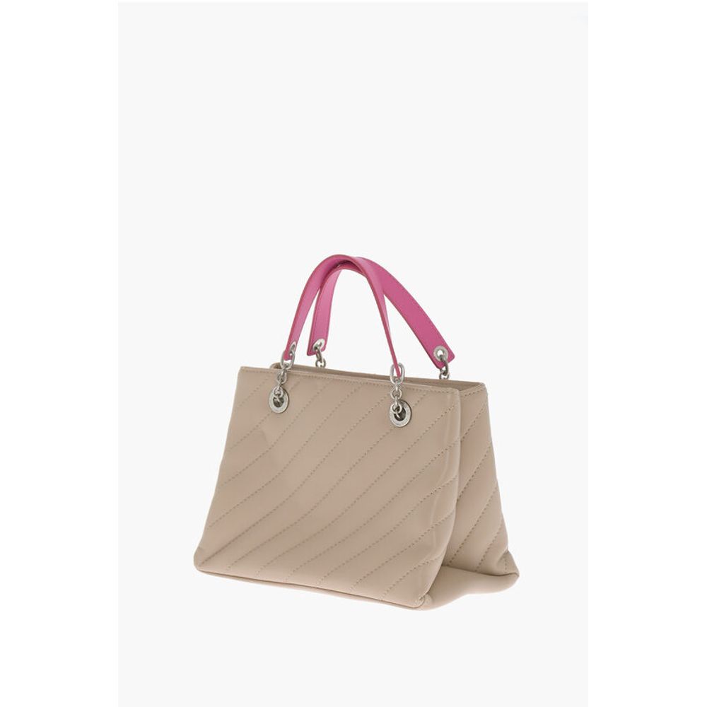 Off-White Leather Beige Tote Bag