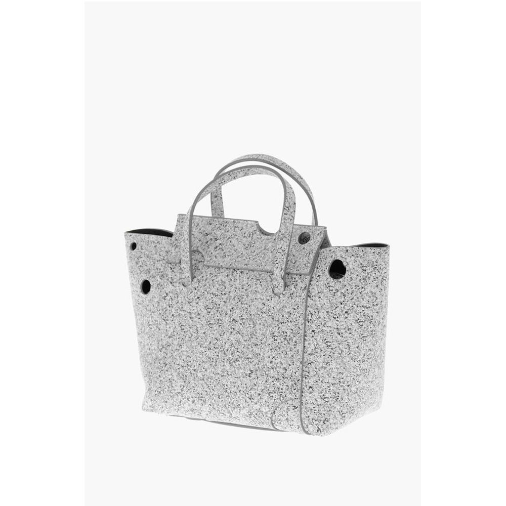 Off-White  Leather Gray Tote Bag