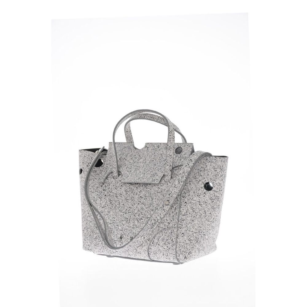 Off-White  Leather Gray Tote Bag