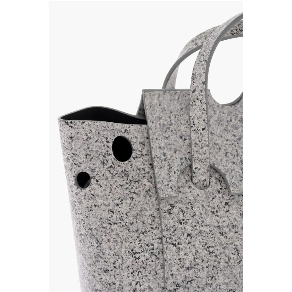 Off-White  Leather Gray Tote Bag