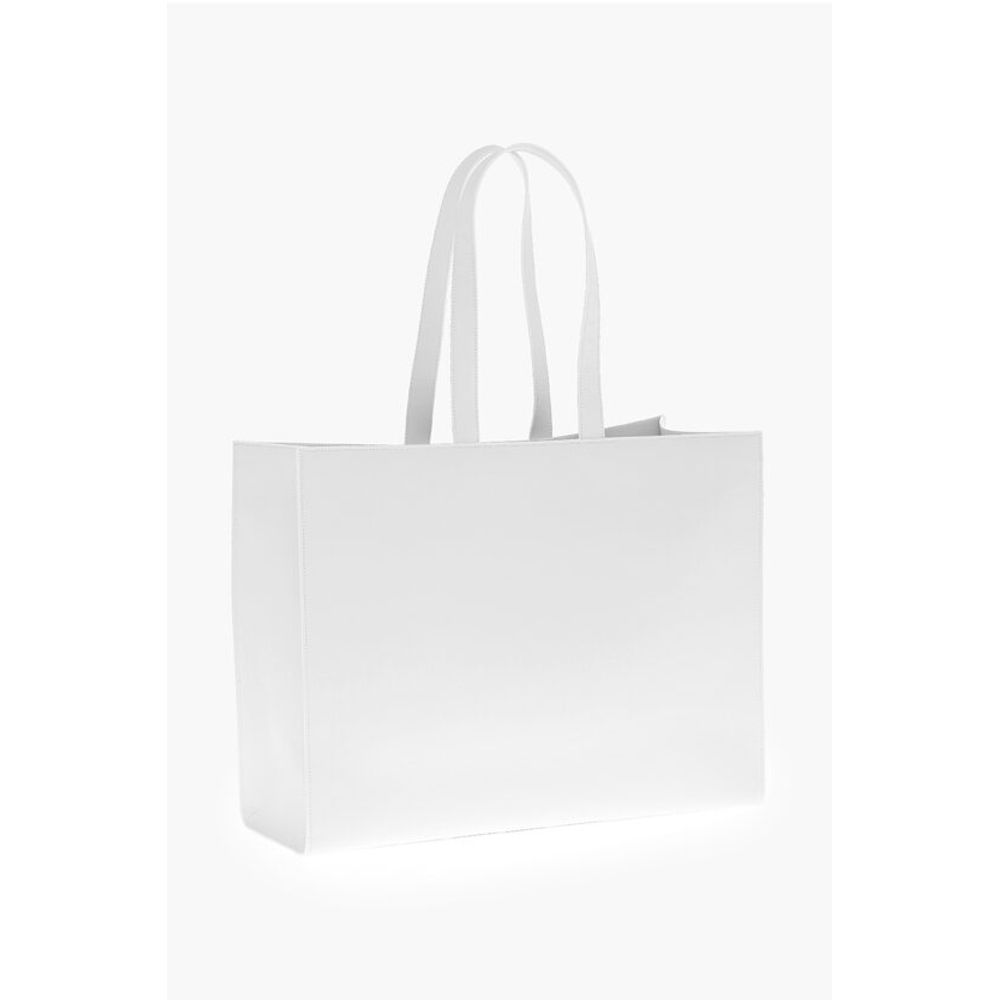 Off-White  Leather Black And White Tote Bag