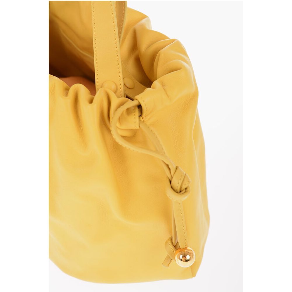 Bottega Veneta Yellow Calfskin Shoulder Bag