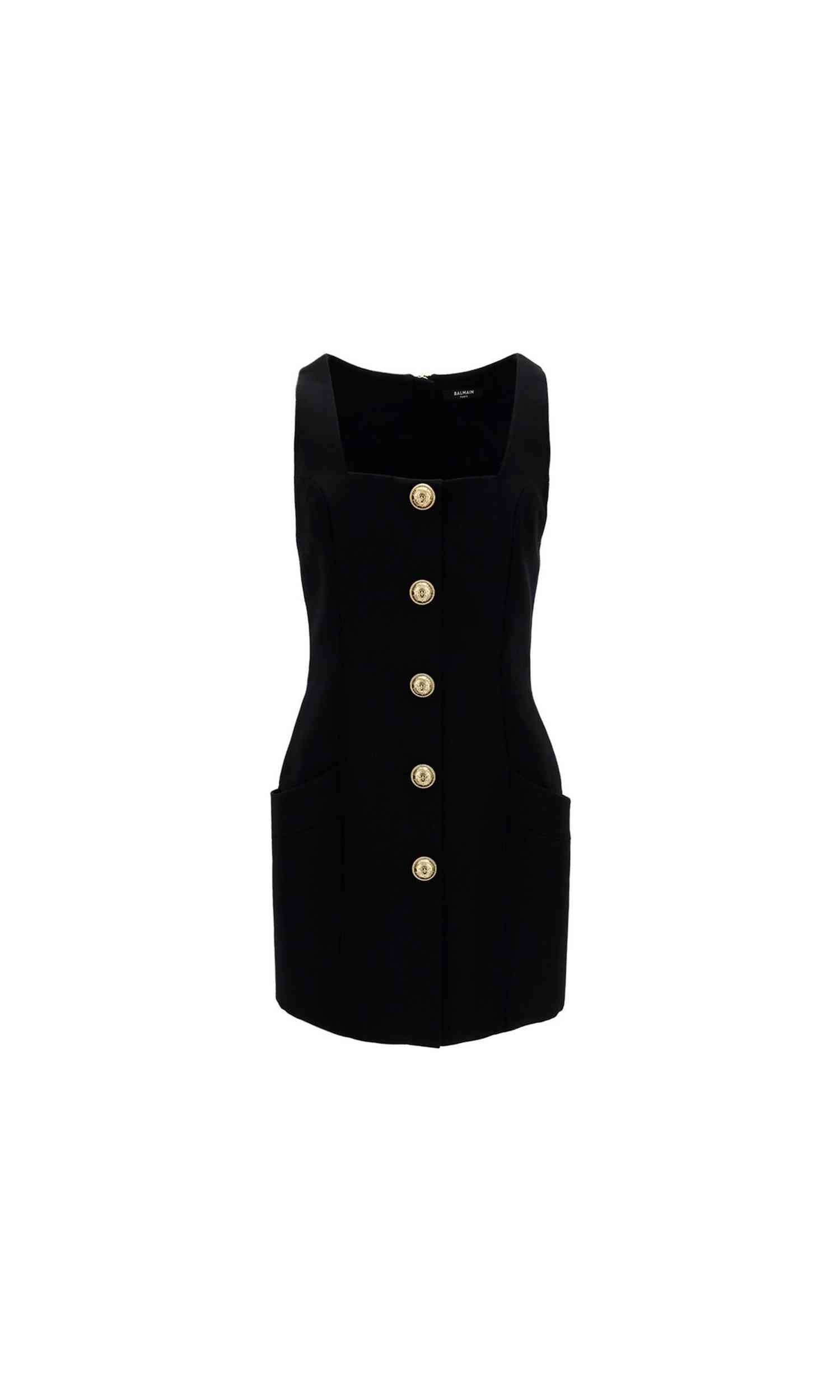 Balmain Black Wool Dress