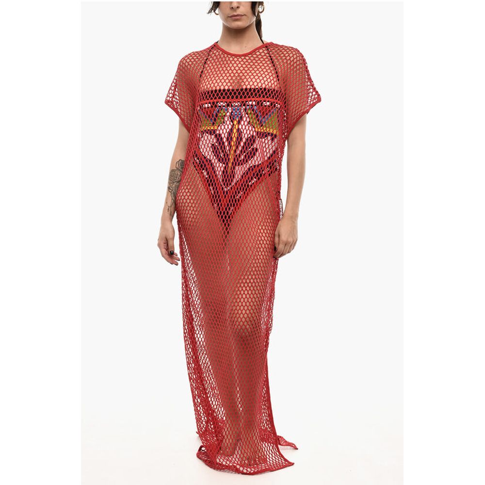 Dsquared² Openwork Maxi Beach Cover Up Dress