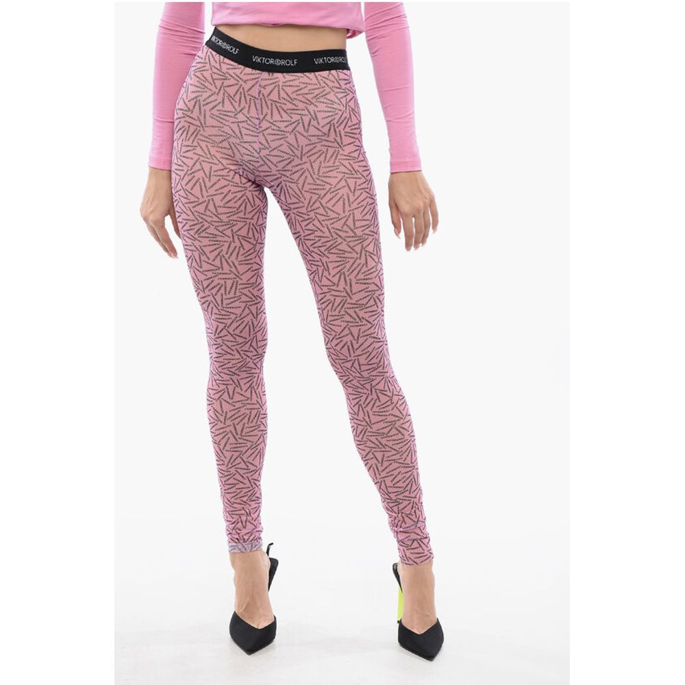 Viktor & Rolf Allover Logo Private Party Sheer Leggings