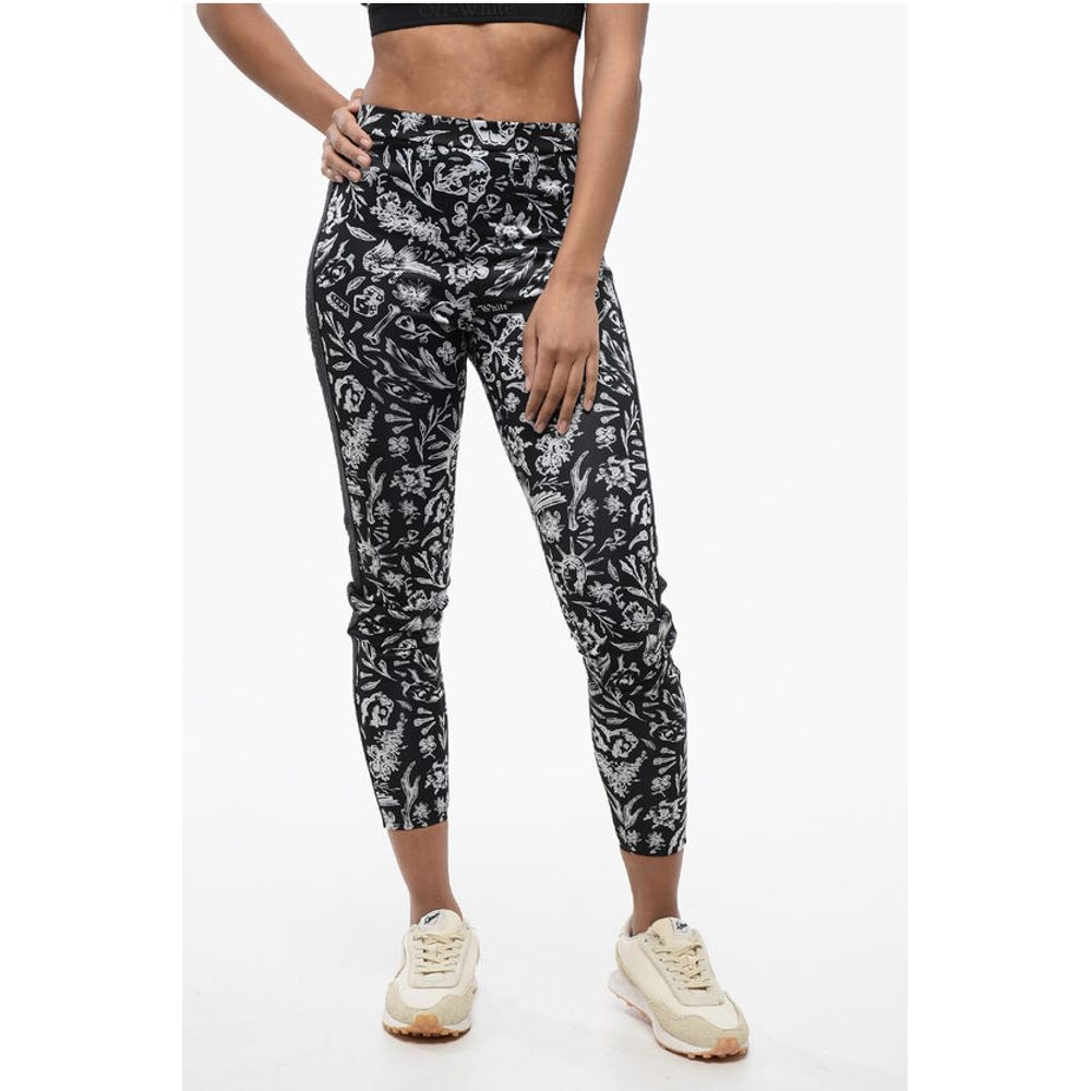 Off-White Old Shool Motif Leggins With Logoed Band
