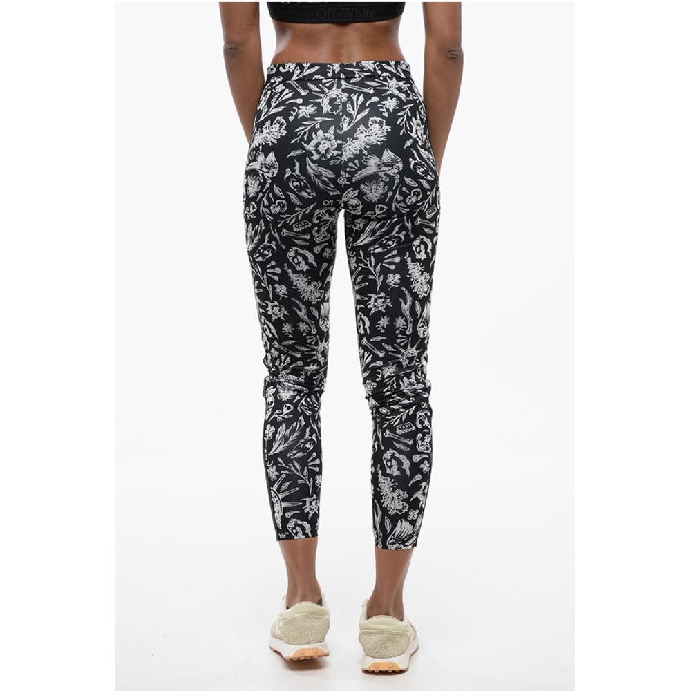 Off-White Old Shool Motif Leggins With Logoed Band
