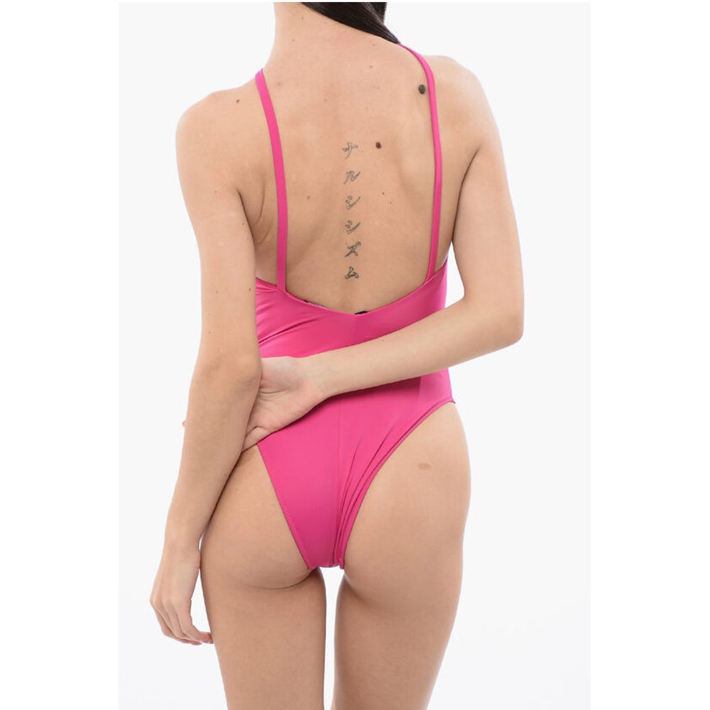 Versace One Piece Swimsuit With Medusa Criss Cross