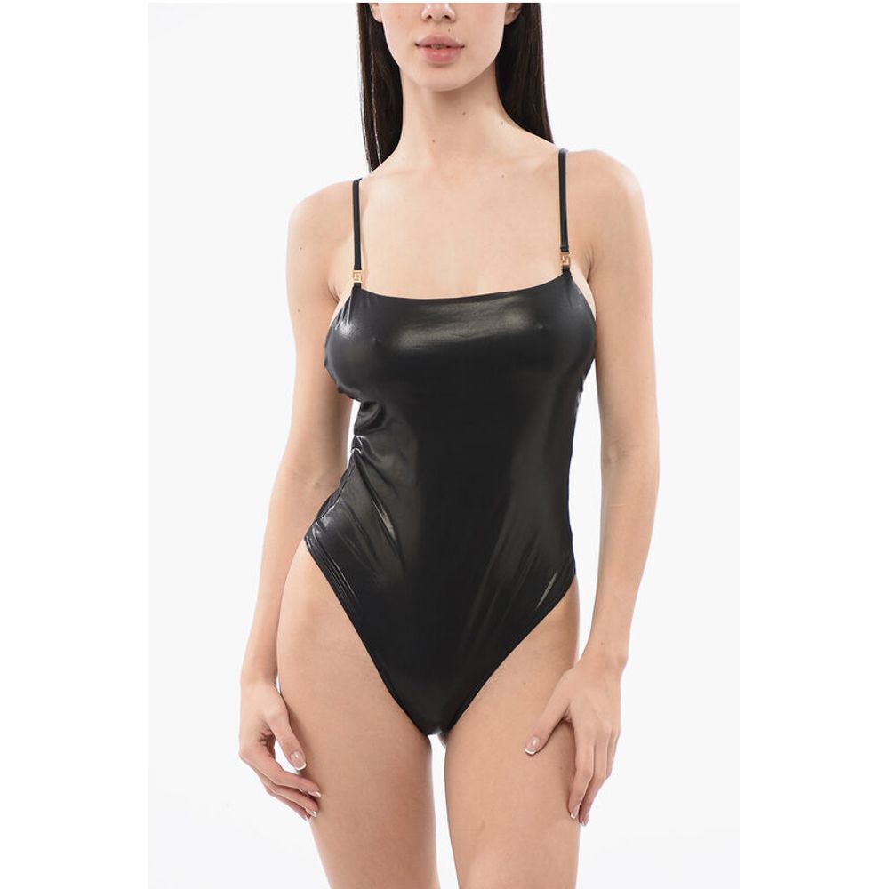 Versace Metallic One Piece Swimsuit With Effect