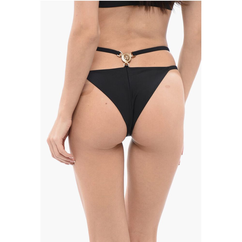 Versace Strappy Bikini Bottom With Medusa Logo