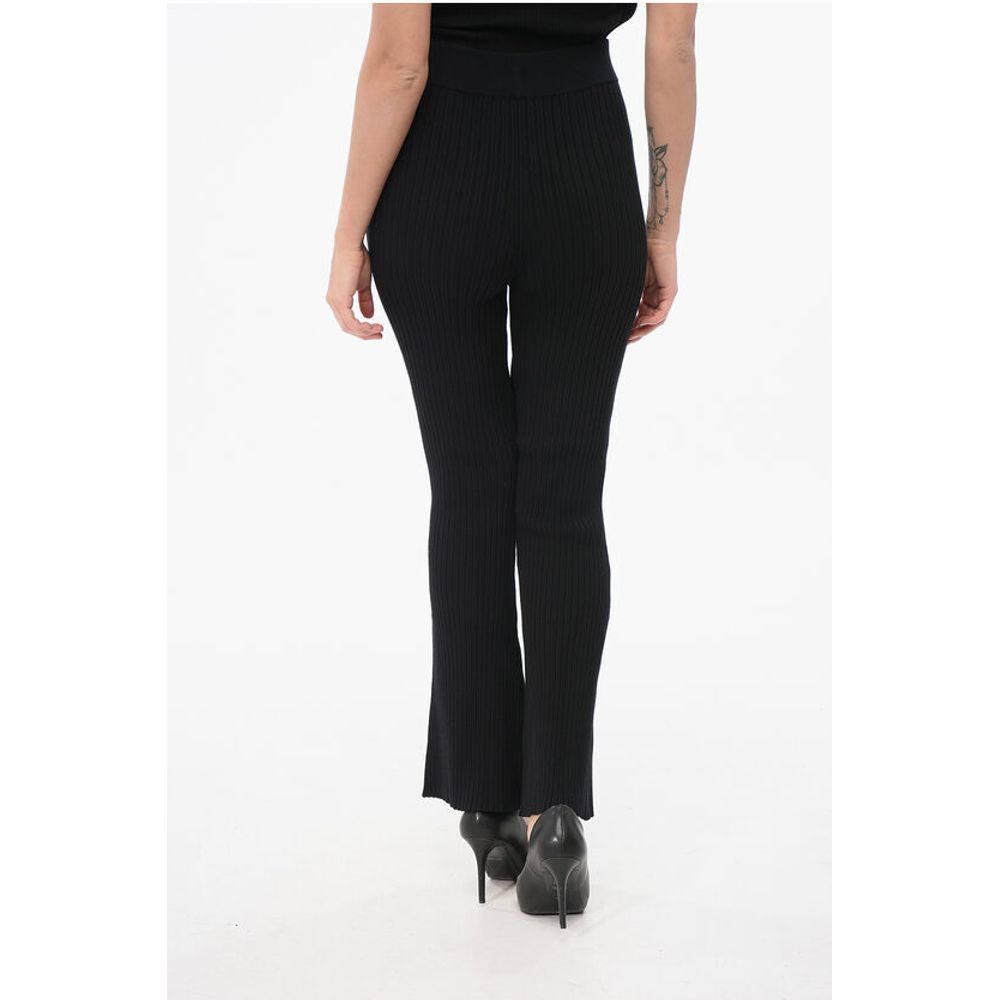 Moncler Ribbed Bootcut Leggings With Zipped Ankles
