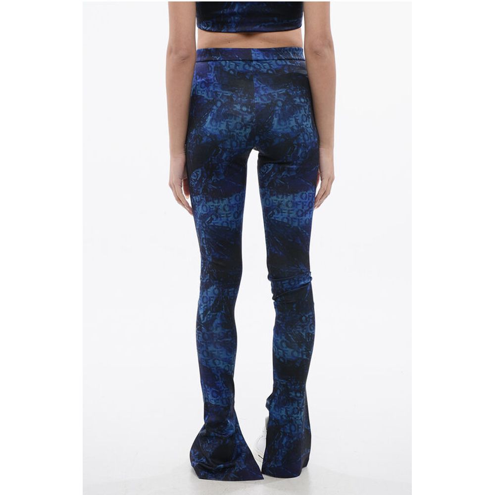 Off-White Printed Leggings With Side Slits