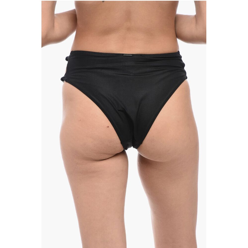 Allsaints High Waisted Emma Bikini Bottom With Cut Out Detail On The