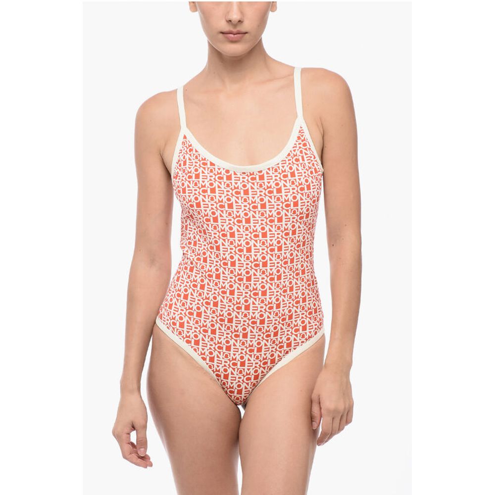 Moncler All Over Logoed One Piece Swimsuit