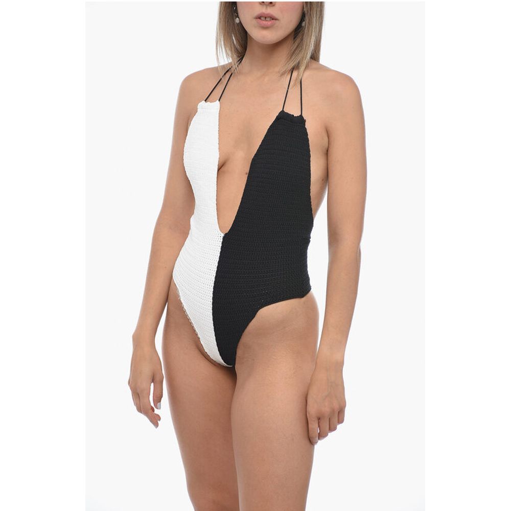 Elou Two Tone Crochet Taya One Piece Swimsuit