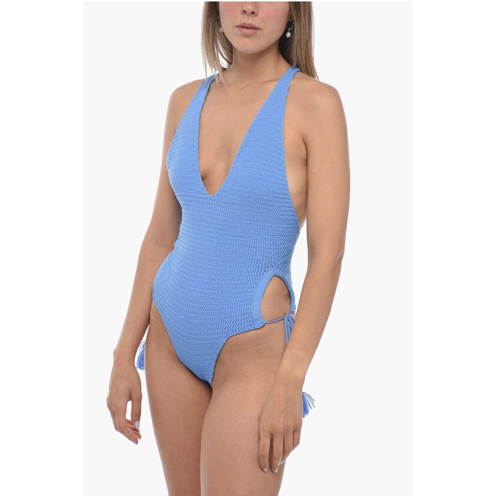 Elou Crochet Lin One Piece Swimsuit With Cut Out Details