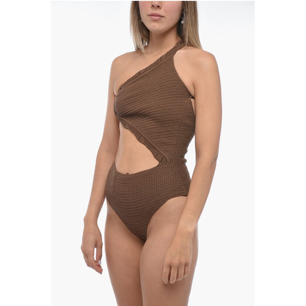 Elou Crochet Gil Halterneck One Piece Swimsuit With Open Back