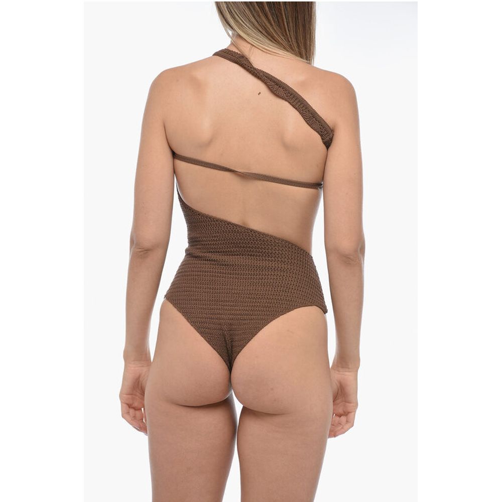 Elou Crochet Gil Halterneck One Piece Swimsuit With Open Back