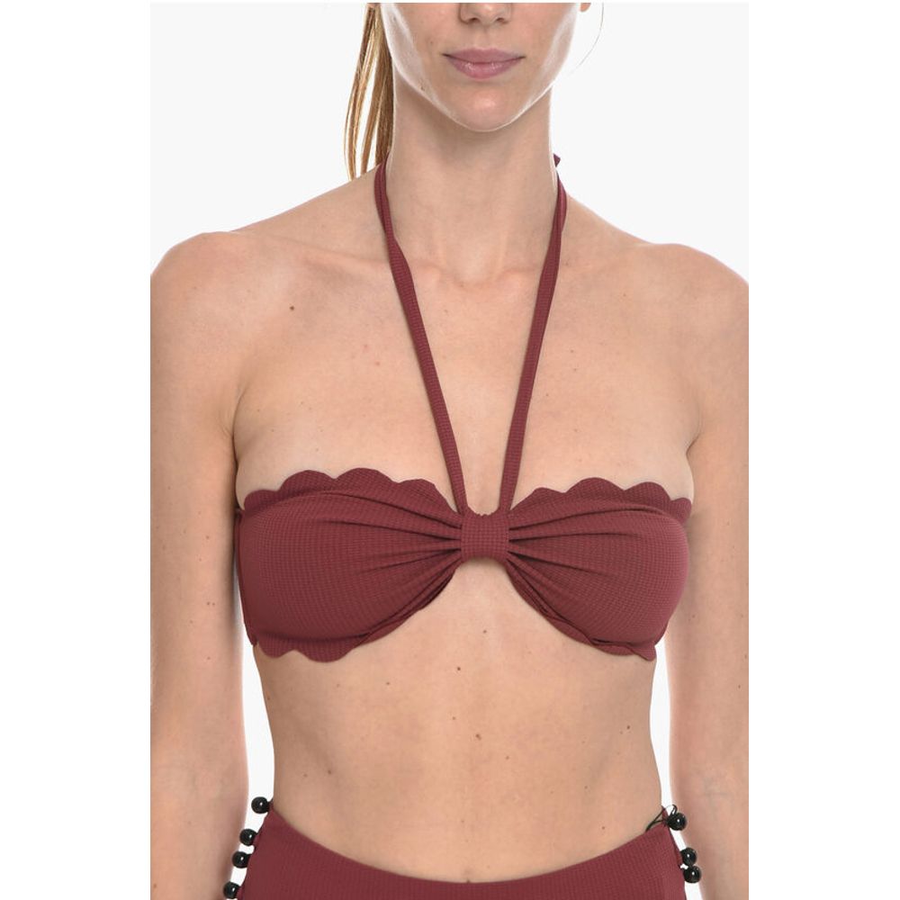 Marysia Halterneck Chesapeake Bikini Top With Scalloped Edge