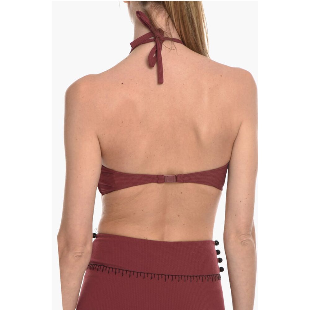 Marysia Halterneck Chesapeake Bikini Top With Scalloped Edge