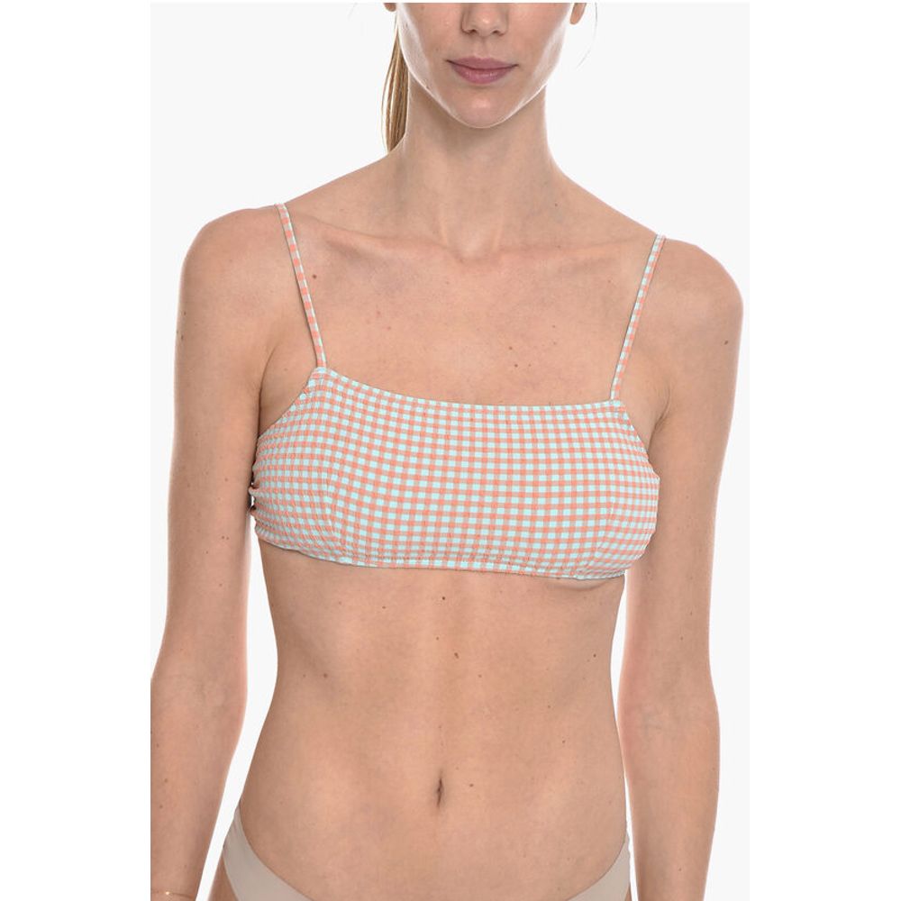 Samsoe Samsoe Gingham Checked Two Tone Filippa Bikini Top