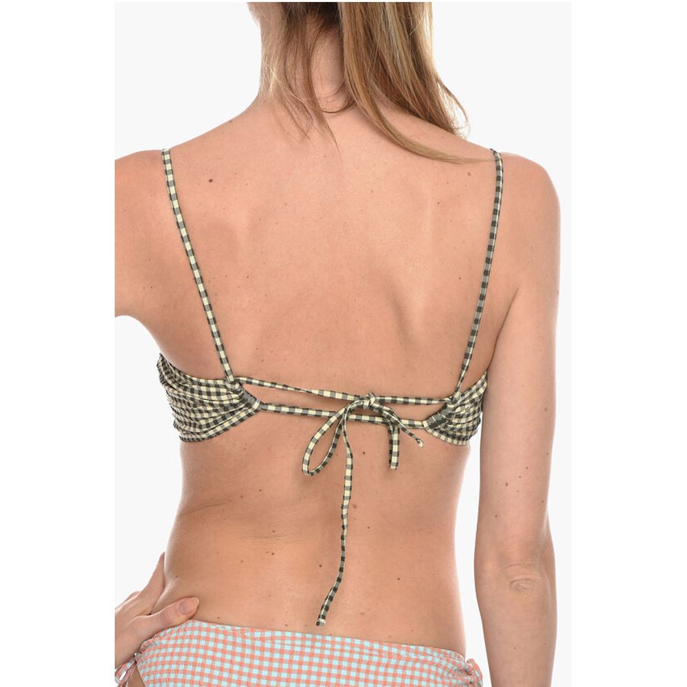 Samsoe Samsoe Gingham Checked Two Tone Filippa Bikini Top