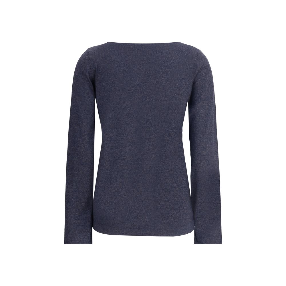 Brunello Cucinelli Long Sleeved Lurex Top Glam Steals
