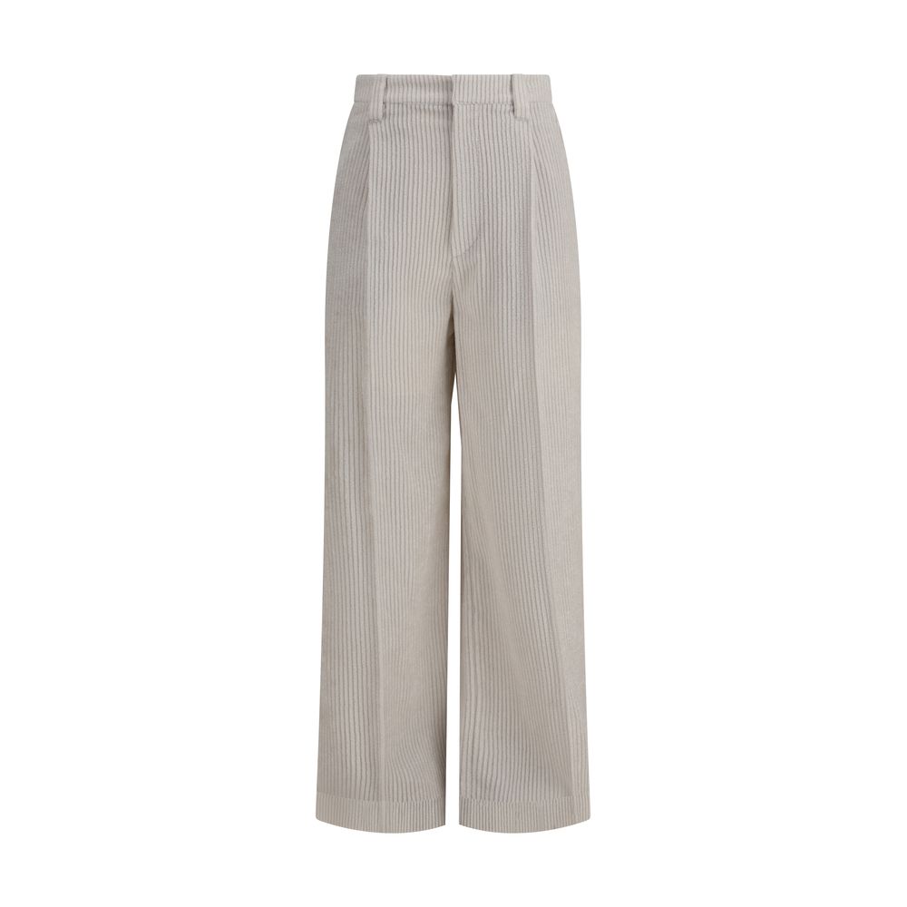 Brunello Cucinelli Corduroy Pant - Bottoms - For Women - GlamSteals