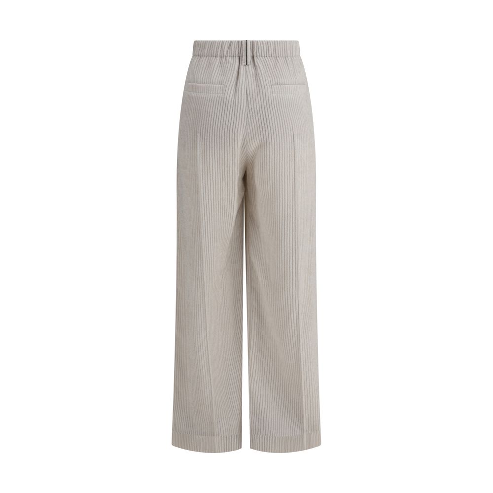 Brunello Cucinelli Corduroy Pant - Bottoms - For Women - GlamSteals