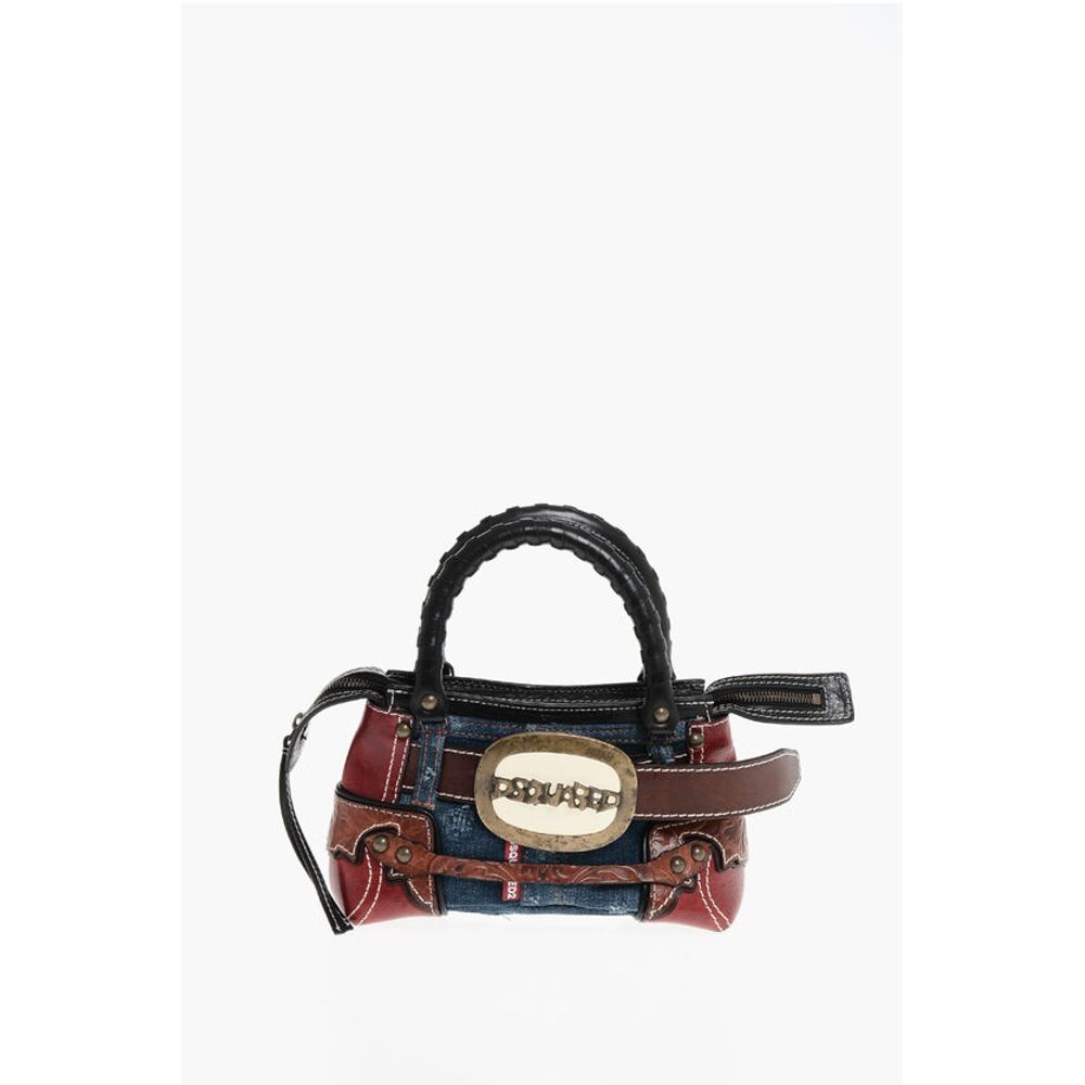 Dsquared² Patchwork Handbag With Logoed Buckle