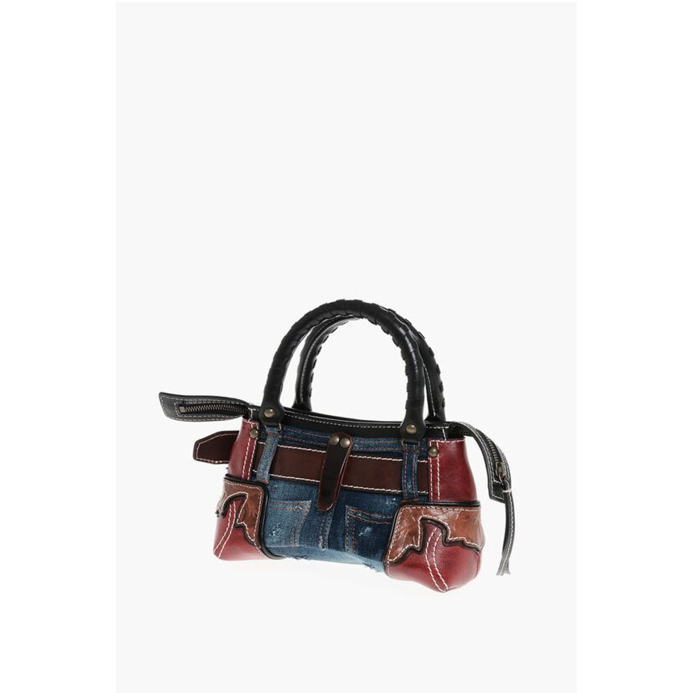 Dsquared² Patchwork Handbag With Logoed Buckle