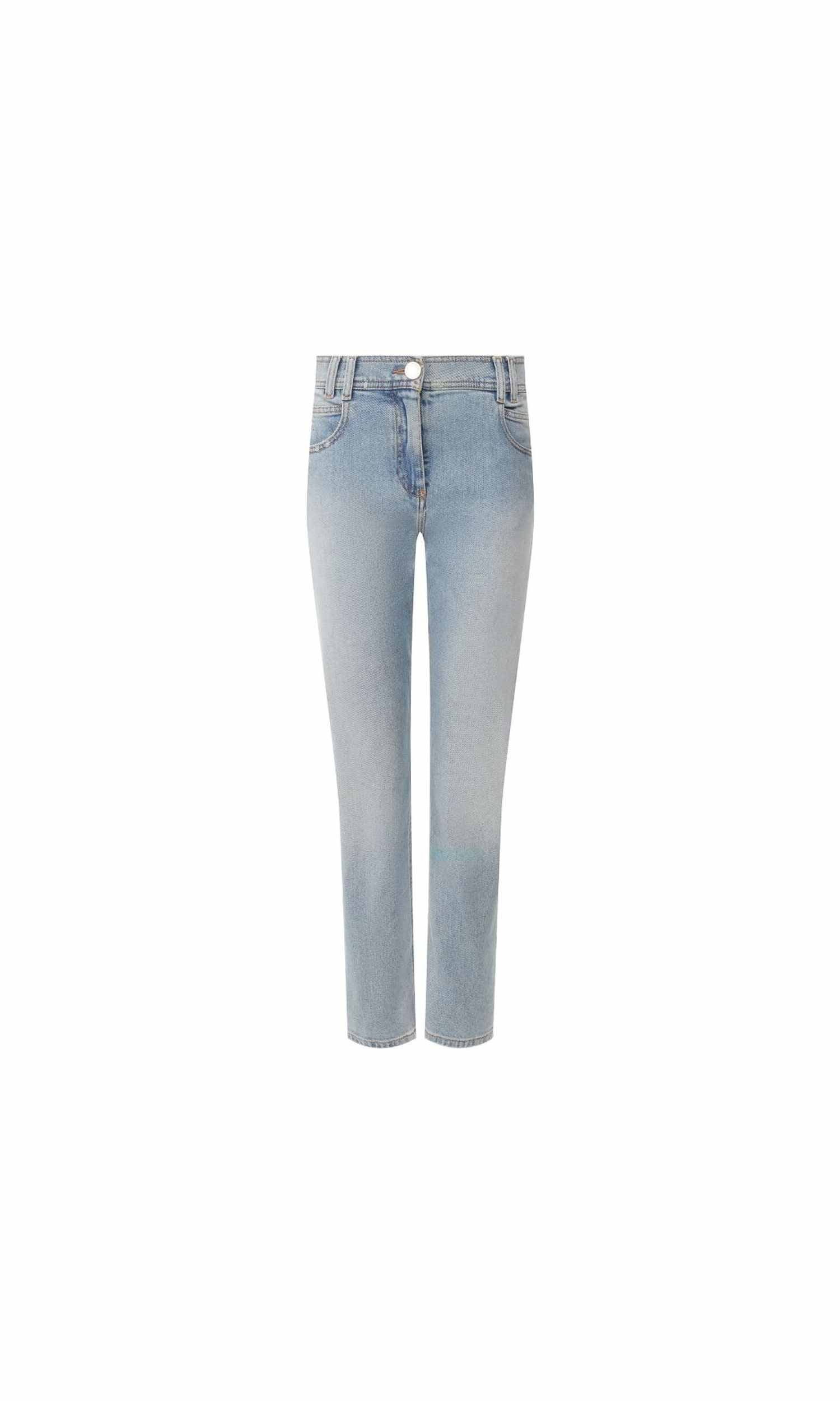 Balmain Blue Cotton Jeans & Pant
