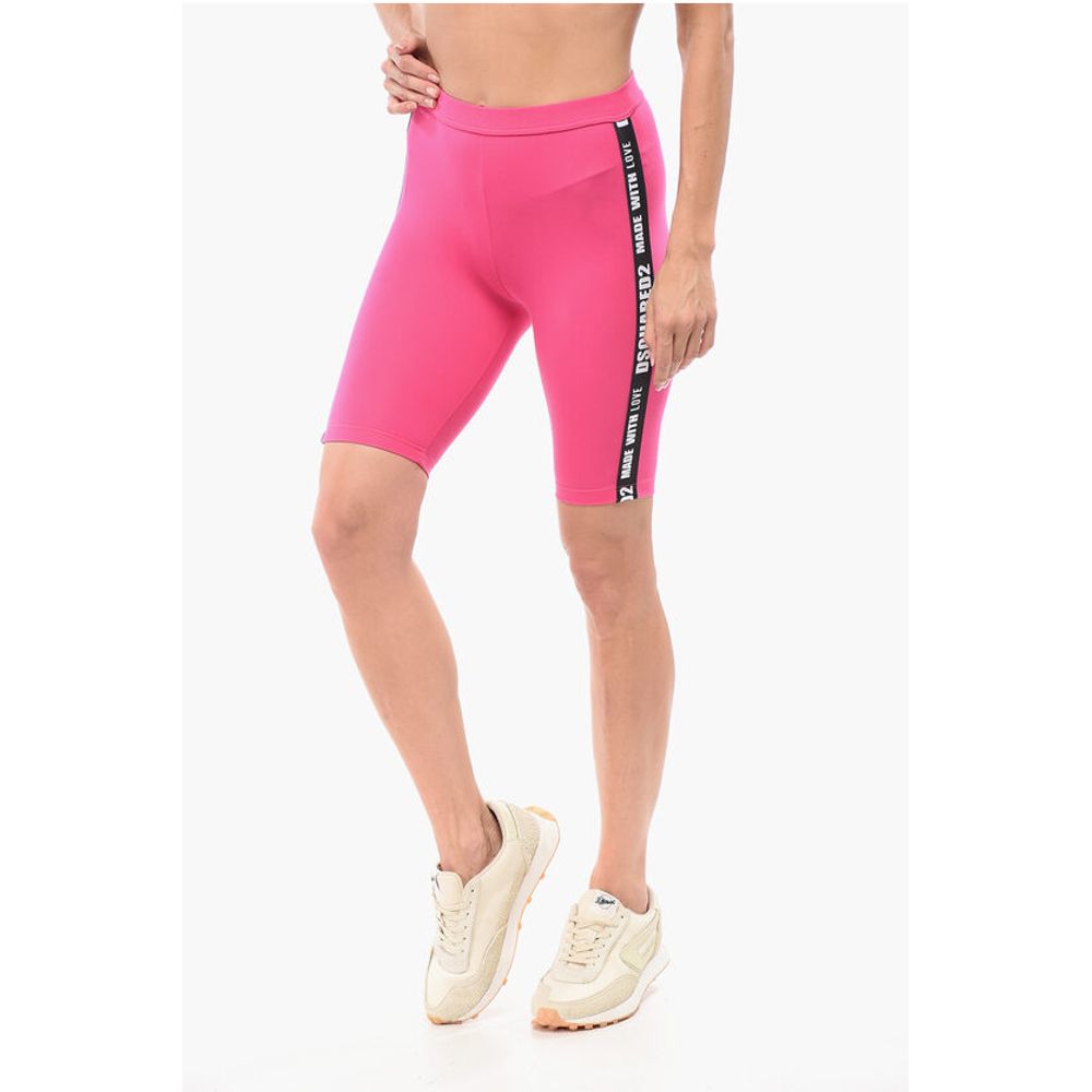 Dsquared² Underwear Biker Leggings With Logoed Bands