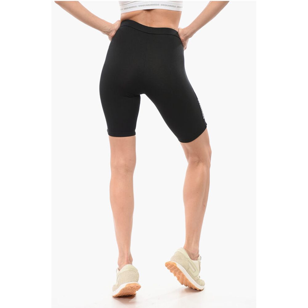 Dsquared² Underwear Biker Leggings With Logoed Bands