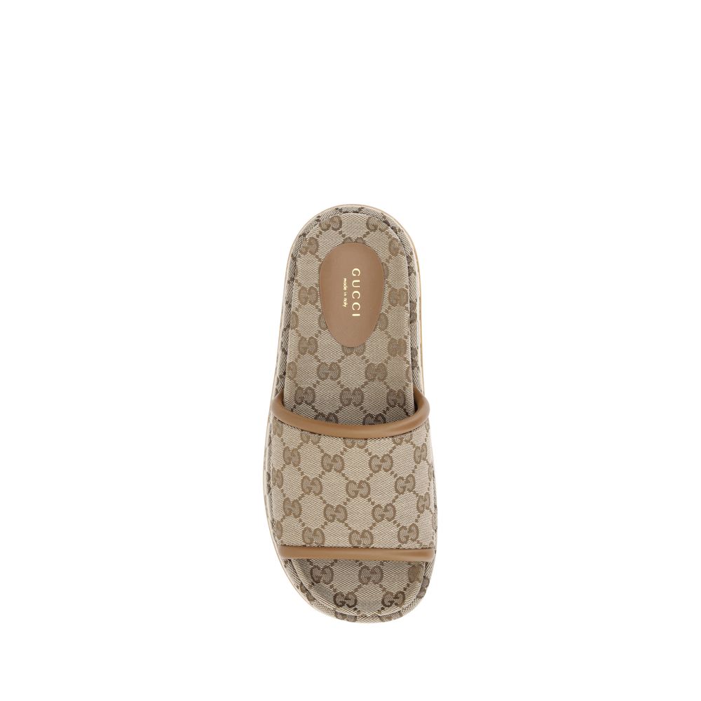 Gucci Gg Pattern Platform Sandals