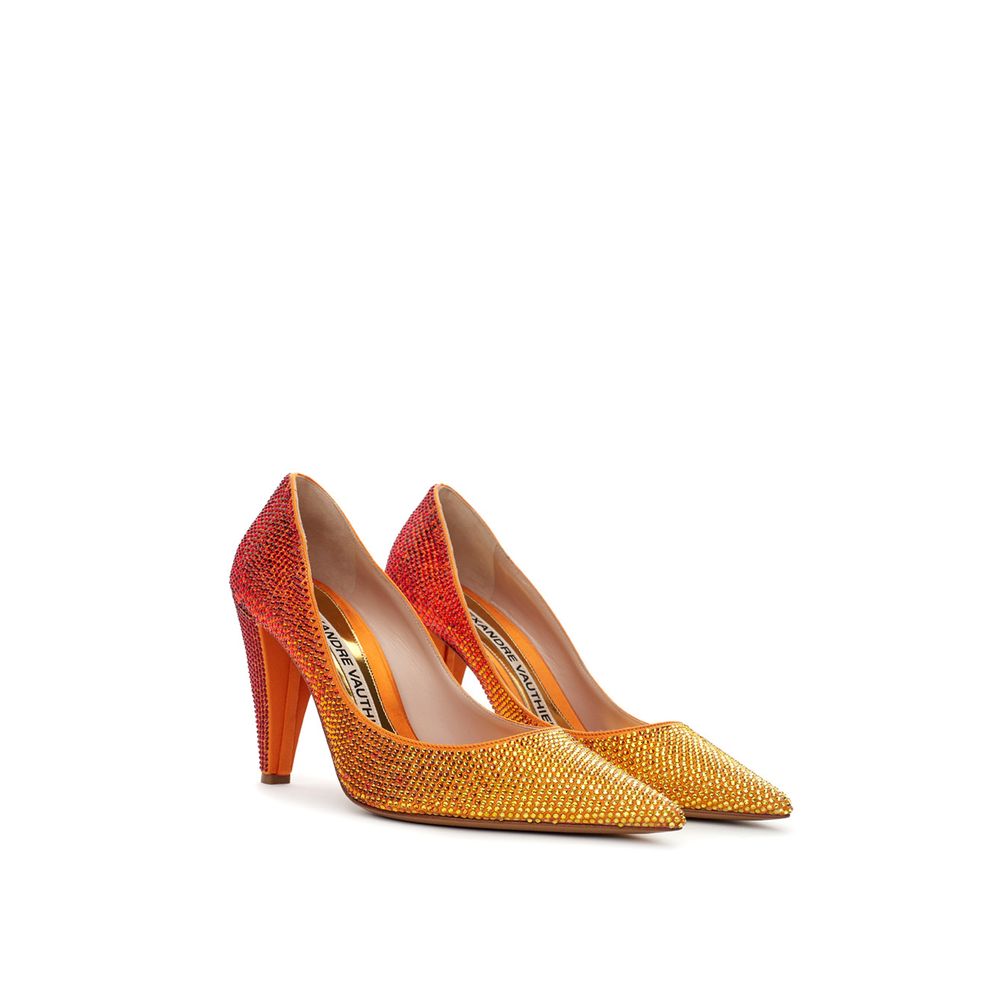 Alexandre Vauthier Leather Bicolor And Satin Pump