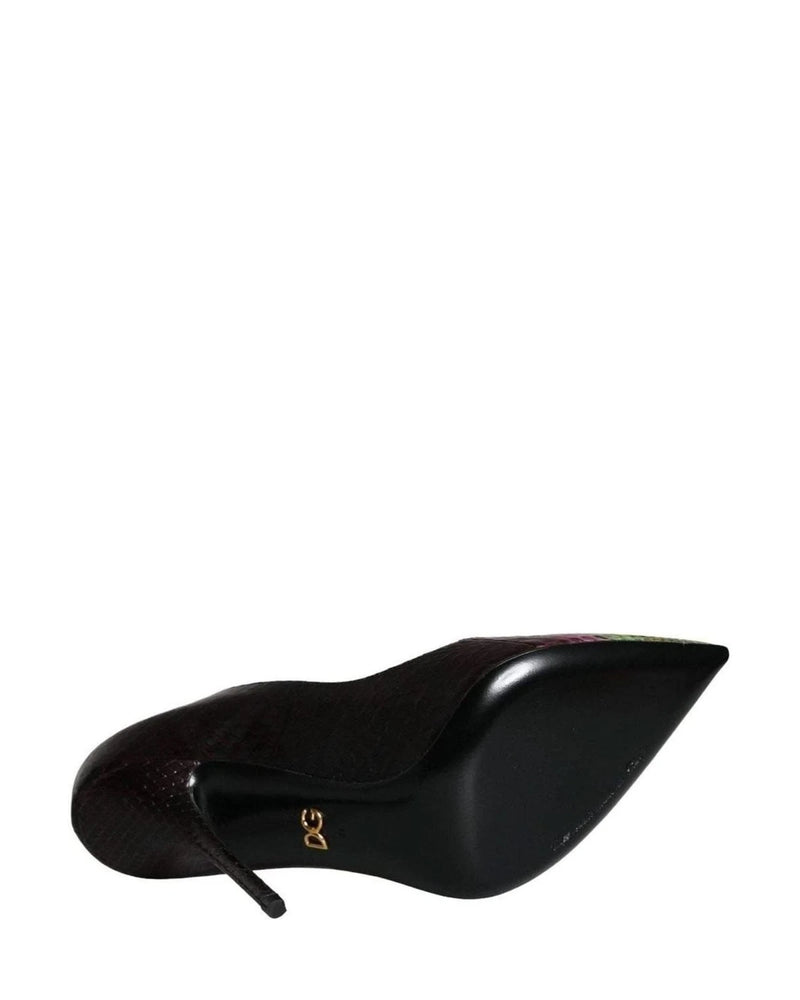 Dolce & Gabbana Multicolor Exotic Leather Heels Pumps Shoes Heels