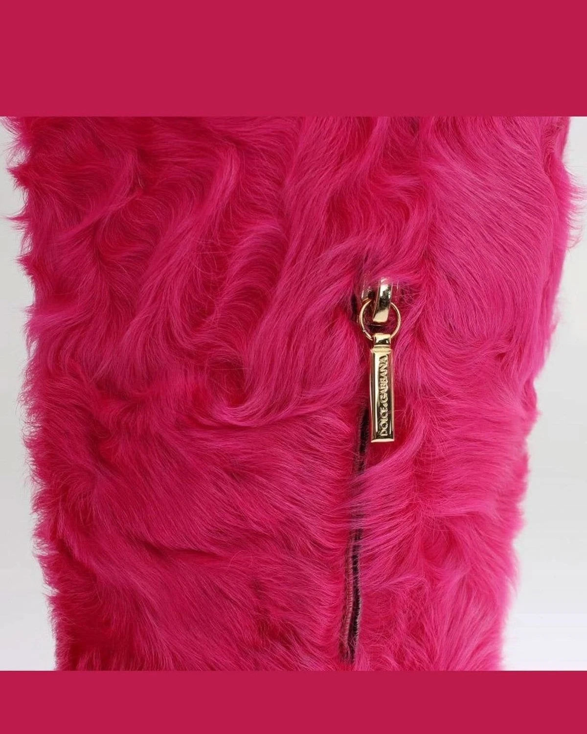 Dolce & Gabbana Pink Elegant Lambskin Fur Boots Boots