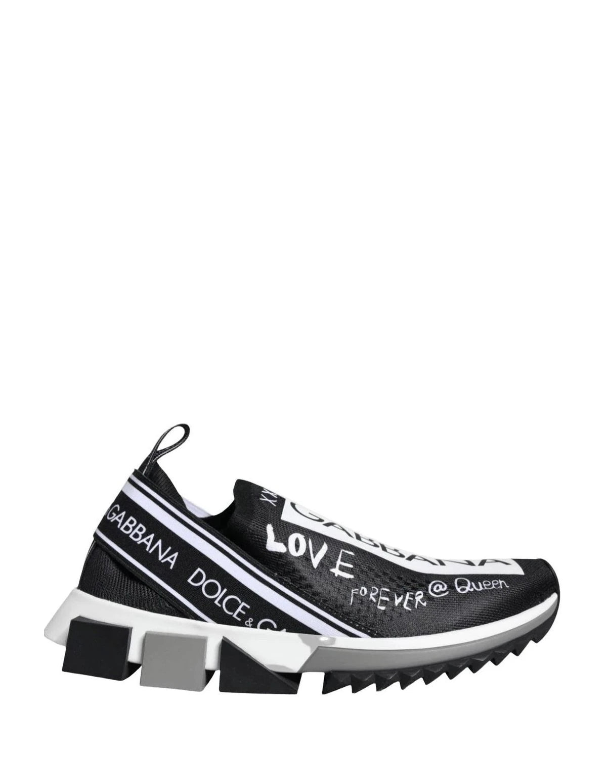 Dolce & Gabbana Black White Sorrento Low Top Sneakers Shoes Glam Steals