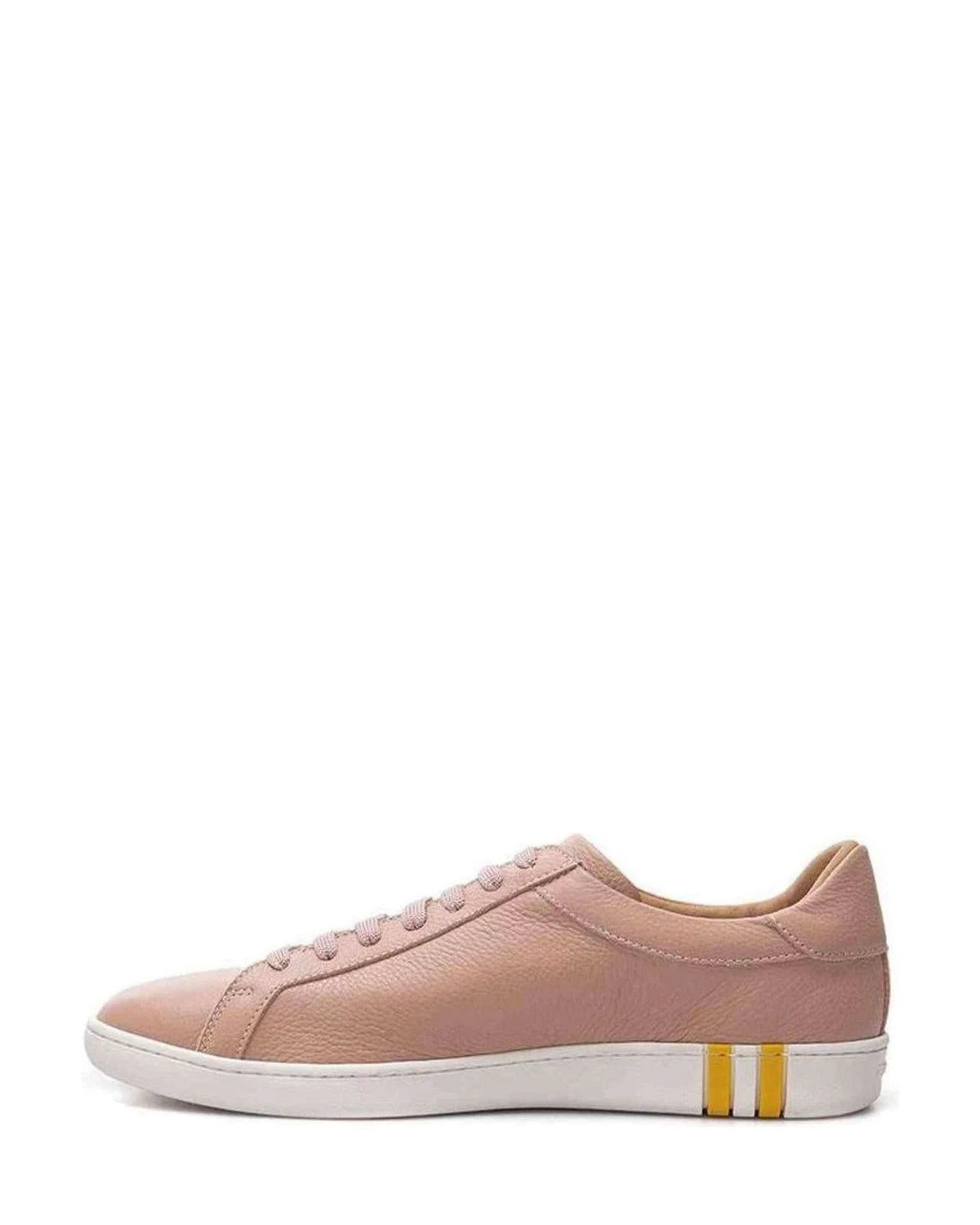 Bally Elegant Pink Cotton Leather Sneakers Sneakers