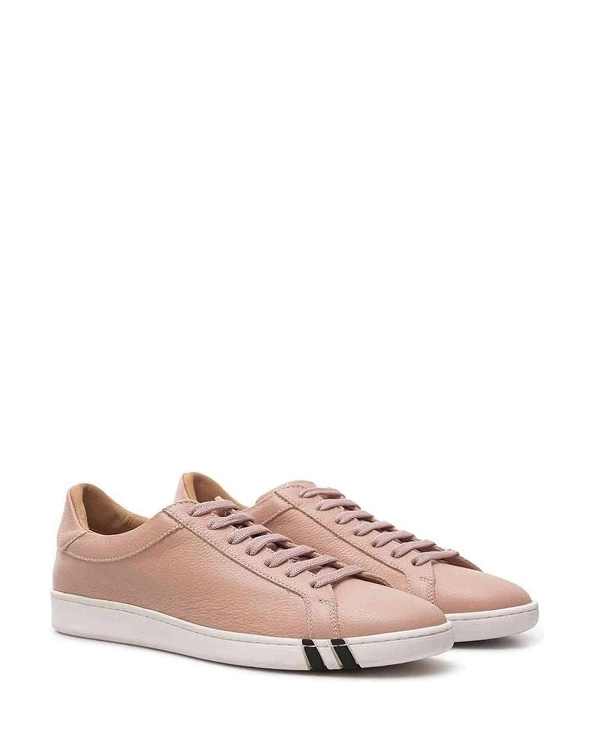 Bally Elegant Pink Leather Sneakers For Women Sneakers