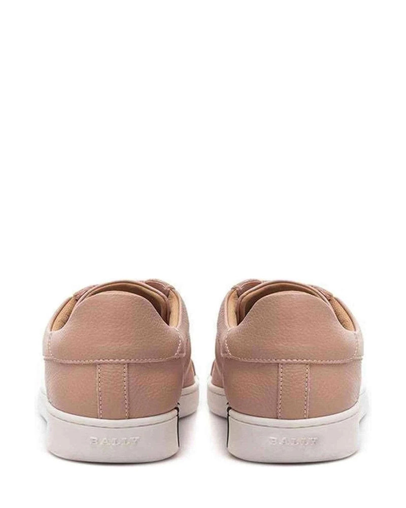 Bally Elegant Pink Leather Sneakers For Women Sneakers
