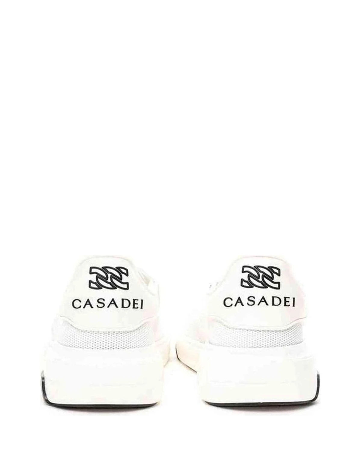 Casadei Elegant White Leather Sneakers Sneakers