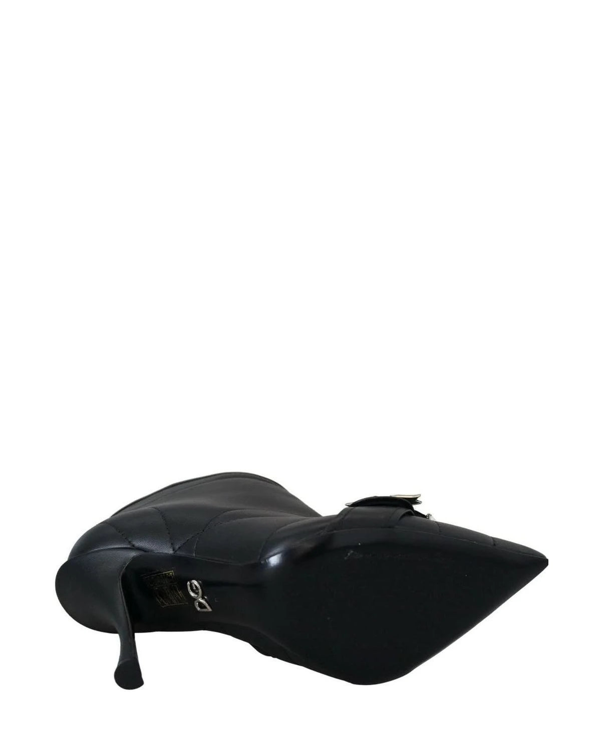 Dolce & Gabbana Black Elegant Quilted Leather Booties Boots